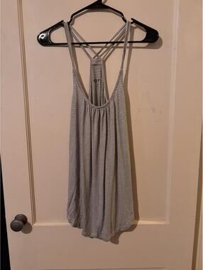 LOFT Striped Sleeveless Racerback Tank Top Size S